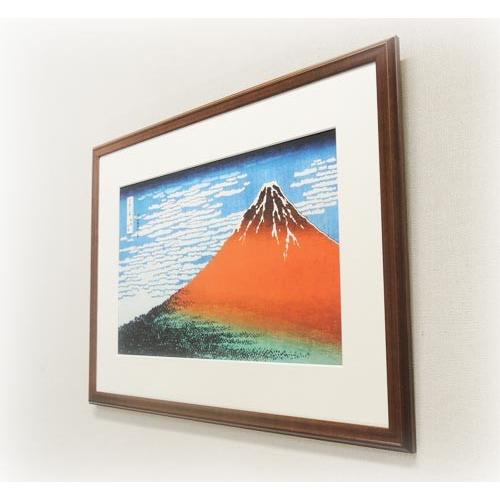 葛飾北斎 絵画 凱風快晴（冨嶽三十六景） アートポスター 【複製