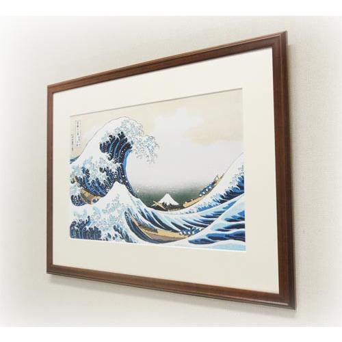 葛飾北斎 絵画 神奈川沖浪裏（冨嶽三十六景） アートポスター 【複製
