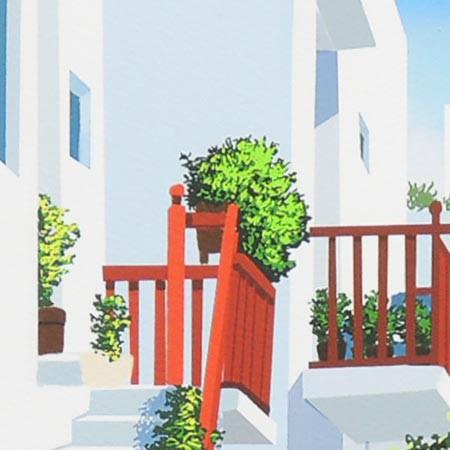 絵画 風のテラス 地中海 (星野光輝) 【海・山】ジクレー版画 絵画 風のテラス 地中海 (星野光輝) 【海・山】ジクレー版画