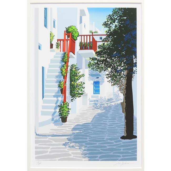 絵画 風のテラス 地中海 (星野光輝) 【海・山】ジクレー版画 絵画 風のテラス 地中海 (星野光輝) 【海・山】ジクレー版画