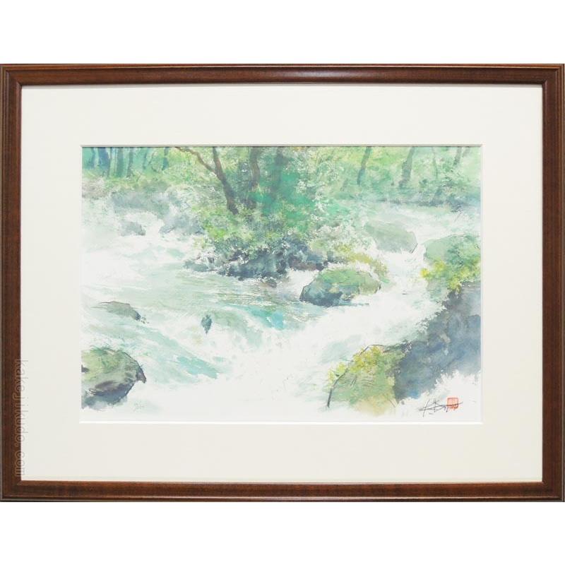 絵画 奥入瀬 (後藤勝美) 【海・山】ジクレー版画 【複製 絵画 奥入瀬 (後藤勝美) 【海・山】ジクレー版画 【複製