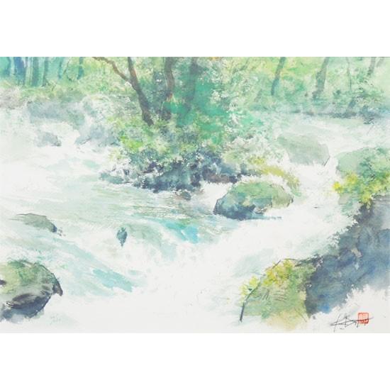 絵画 奥入瀬 (後藤勝美) 【海・山】ジクレー版画 【複製 絵画 奥入瀬 (後藤勝美) 【海・山】ジクレー版画 【複製