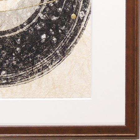 絵画（手漉き和紙と墨） 流転 【肉筆】【抽象画】【変型特寸
