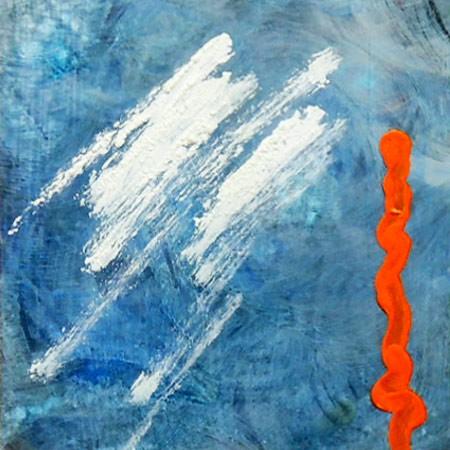 絵画（アクリル画） ちょっと雨だけど大丈夫 （藤田良美） 【肉筆