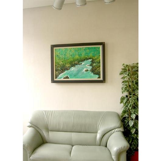 絵画（油絵） 渡辺ムサシ【奥入瀬】（M20号） : 掛け軸・絵画の専門店 