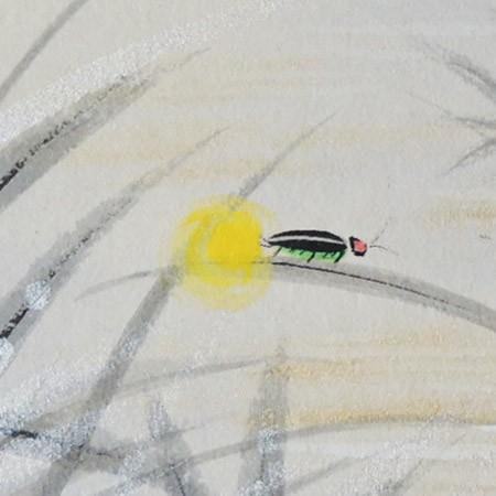 高級色紙「蛍」文魚（色紙絵） : 掛け軸・絵画の専門店 掛軸堂画廊