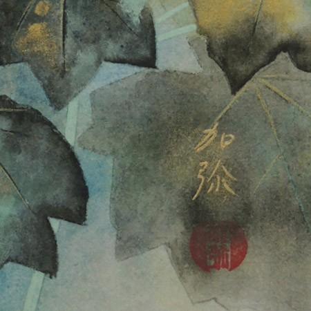 高級色紙「芙蓉」加弥（色紙絵） : 掛け軸・絵画の専門店 掛軸堂画廊