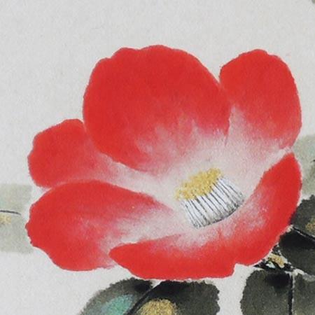 高級色紙「椿」萌春（色紙絵） : 掛け軸・絵画の専門店 掛軸堂画廊