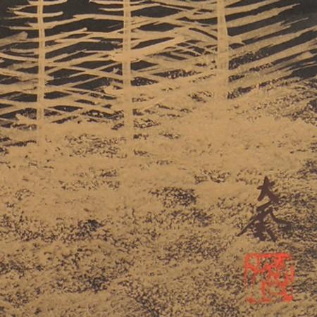高級色紙「赤富士」大雲（色紙絵） : 掛け軸・絵画の専門店 掛軸堂画廊