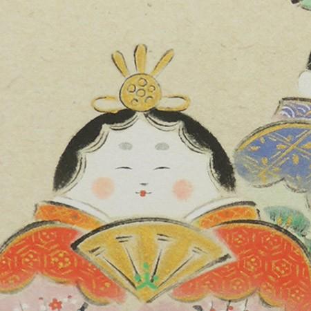 高級色紙「達磨雛」紅雲（色紙絵） : 掛け軸・絵画の専門店 掛軸堂画廊