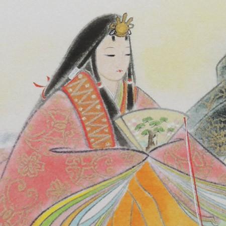 高級色紙「雛」春穂（色紙絵） : 掛け軸・絵画の専門店 掛軸堂画廊
