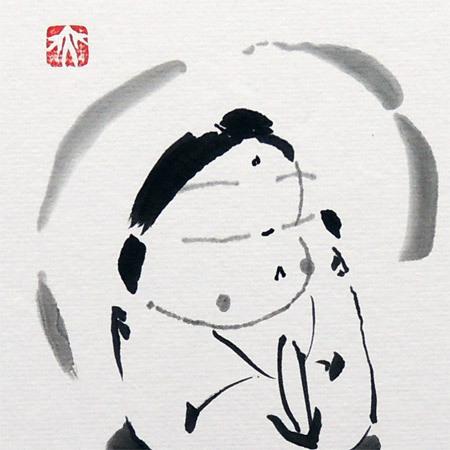 高級色紙「ありがとう」康平（色紙絵） : 掛け軸・絵画の専門店 掛軸堂