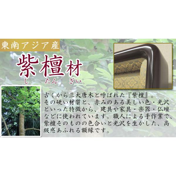 叙勲 額 勲記勲章位記額 勲章ケース収納型 本紫檀材 木地色 : 掛け軸