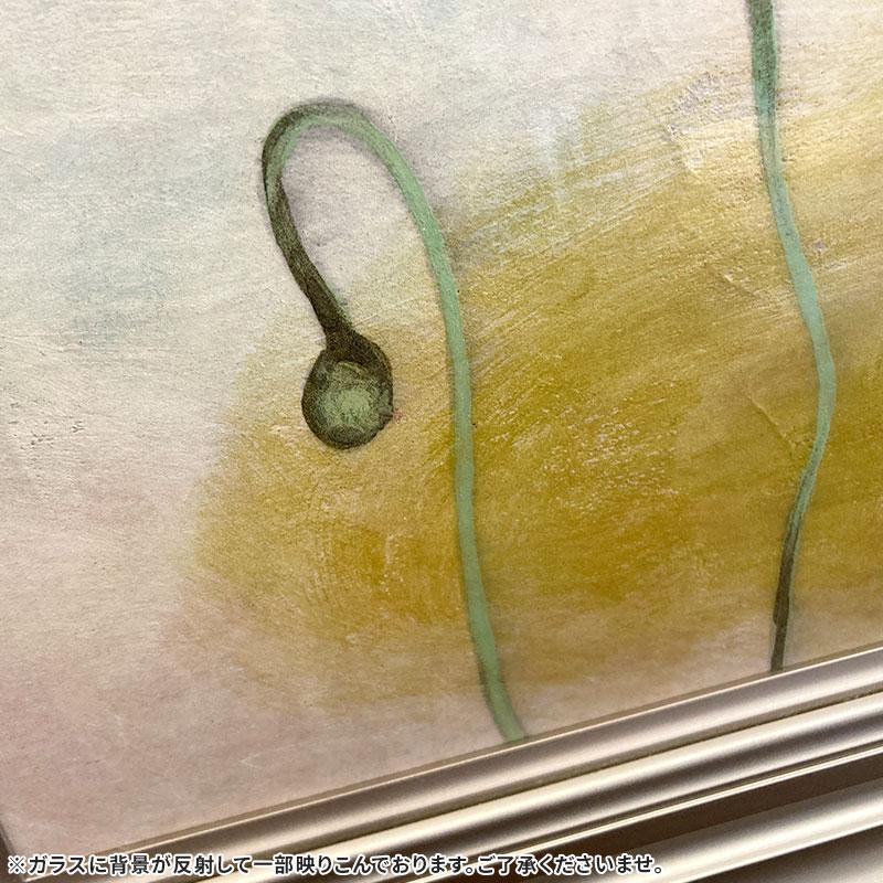 絵画 日本画 木村卓央「ポピー」額入り F6 日本の名画 壁飾り 部屋飾り 和風 花柄 背景 インテリア雑貨 壁掛け アートパネル 和室 リビング 玄関 1点ものの画像