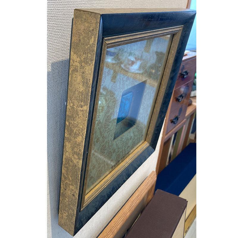 加藤卓男「青釉陶額」人間国宝 陶器 骨董品 工芸品 和の逸品 希少 美品
