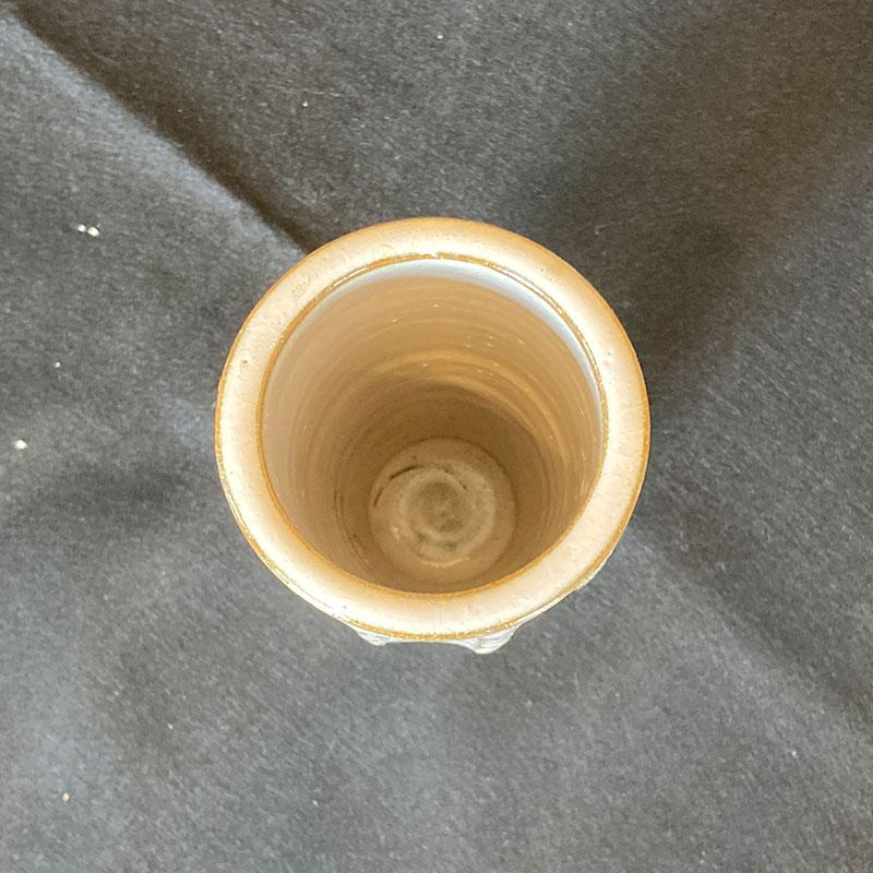 清水卯一 白釉 花器 陶磁器 花瓶 白釉（はくゆう） 陶器 骨董品 工芸品