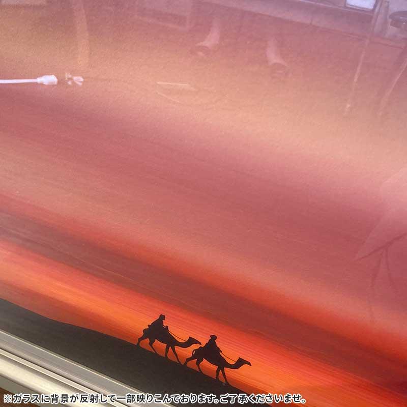 絵画 インテリア　絵　 額付（白）油絵　F6-030707　雪景色　朝陽　夕陽 絵画 インテリア 絵 額付(白) 油絵 F6-030707 雪景色 朝陽 夕陽