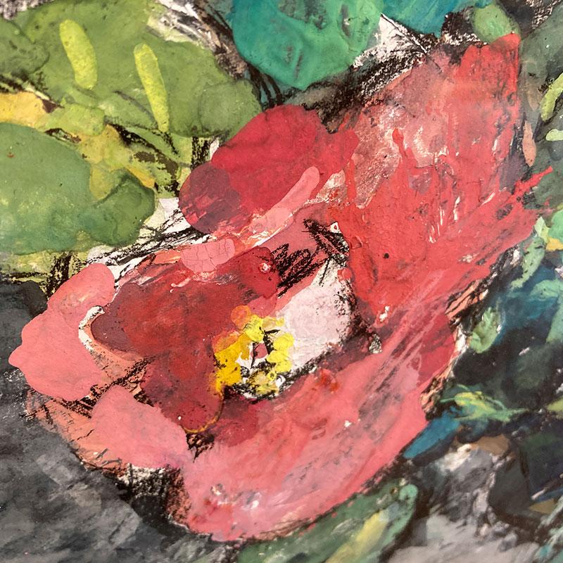 絵画 油彩 佐藤吉五郎「椿」10号 花 花瓶 額入り 油絵 日本の名画 壁