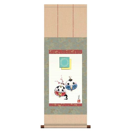 お雛様 掛け軸 タペストリー 飾り ひな祭り 桃の節句 初節句 雛人形