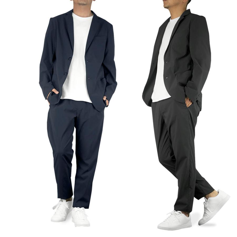 タイプライター セットアップ メンズ ネイビー チャコール ストレッチ ポリエステル100% 国産 KAKEYA JEANS カケヤ カケヤ ...