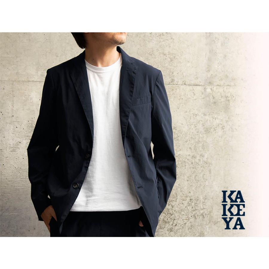 タイプライター セットアップ メンズ ネイビー チャコール ストレッチ ポリエステル100% 国産 KAKEYA JEANS カケヤ カケヤ ...