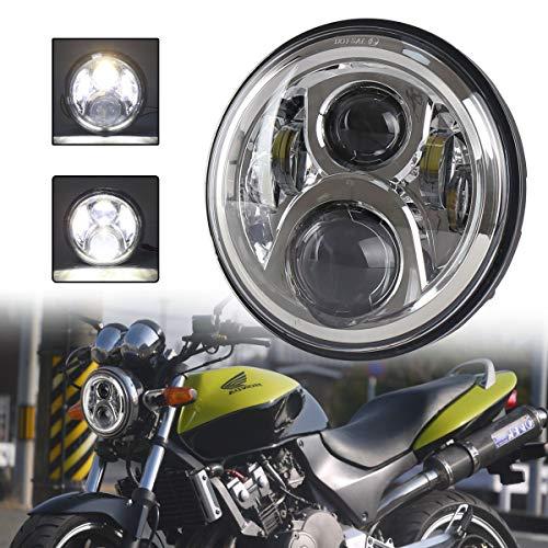 MOVOTOR CB400SFヘッドライト7インチ ホンダバイクに装着LEDヘッドランプ Hi/Loビーム クローム 1個｜kakinokidou｜02