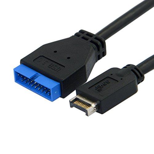 cablecc USB 3.1 フロント パネル ヘッダーから USB 3.0 20Pin ヘッダー延長ケーブル、マザーボード用｜kakinokidou｜08
