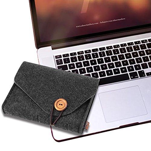 ProCase フェルト 収納ケース バッグ ポータブル ラベル 電気製品 アクセサリー 整理 ポーチ MacBook ラップトップ｜kakinokidou｜07