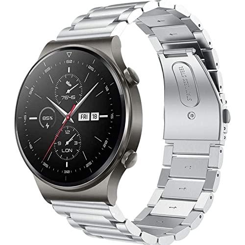 VICARA バンド Compatible with Huawei Watch 3/3 46mm/3 Pro/3 Pro 46mm/GT/GT2 Pro/GT2e 46mm/GT2 46mm バンド ステンレス製 22mm ファーウ?｜kakinokidou｜02