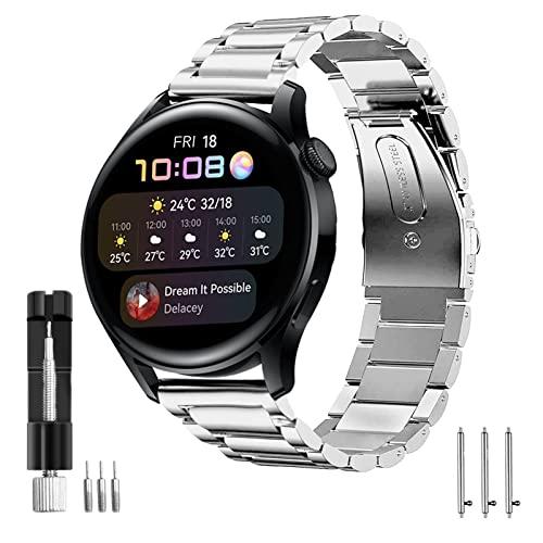 VICARA バンド Compatible with Huawei Watch 3/3 46mm/3 Pro/3 Pro 46mm/GT/GT2 Pro/GT2e 46mm/GT2 46mm バンド ステンレス製 22mm ファーウ?｜kakinokidou｜03