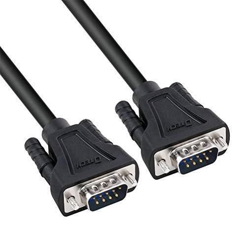 DTECH RS232C シリアル クロス ケーブル 2m オス-オス データ転送 DB9 Cable RS232C 延長ケーブル｜kakinokidou