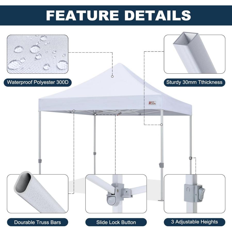MASTERCANOPY ワンタッチタープテント 2.5mx2.5m 3段階調節 Amazon.co.jp: マスターキャノピー（MASTERCANOPY）ワンタッチタープ