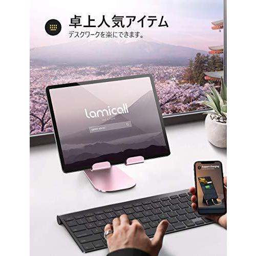 タブレット スタンド アルミ ホルダー 角度調整可能, Lomicall stand : 卓上縦置きスタンド, タブレット置き台, デス｜kakinokidou｜04