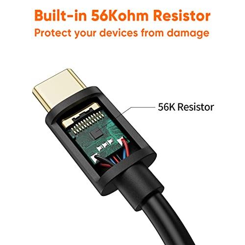 usb変換 type-c CableCreation 2本入りUSB-C & USB アダプタ Type C→標準USB Aケーブル/56Kレジスタ使用/QC対応 0.15m ブラック｜kakinokidou｜06