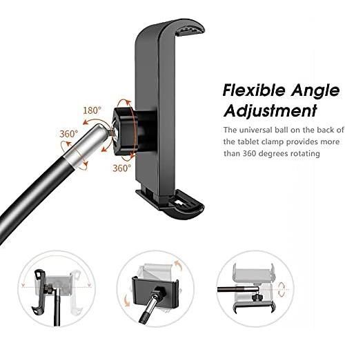 スマホスタンド 床置タブレット スマホ スタンド iHOMX重いフレキシブルアーム 360°回転 可能床に 高さ調整?｜kakinokidou｜04