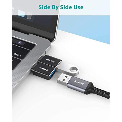 NIMASO USB-C & USB 3.0 変換アダプタ 4個セット  Type C - USB A 3.0 メス  最大5Gbps MacBook Pro/MacBook Air/iPad Pro その他 USB-C 端末用 NAD22D455｜kakinokidou｜05