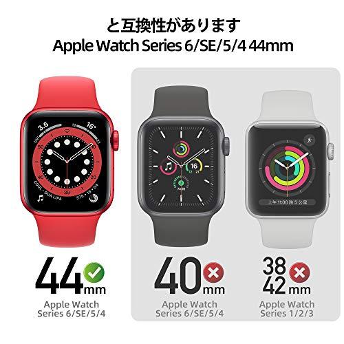 PZOZ Apple Watch 6/SE/5/4 ケース 保護フィルム アップルウォッチ6 カバー 全面保護 耐衝撃 PC アクセサリー 対応  44mm, ローズゴールド｜kakinokidou｜03