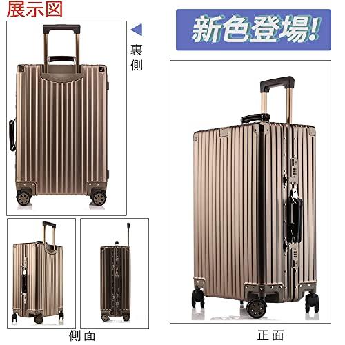 lanbao スーツケース M ゴールド オールアルミ合金 キャリーケース
