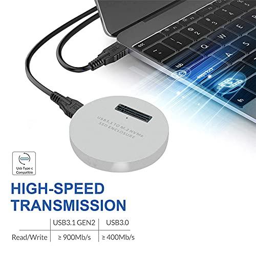 Xiwai USB 3.1 USB-C - NVME M-Key M.2 NGFF SSD 外部 PCBA コンベターアダプター 垂直タイプ  ホワイト｜kakinokidou｜07