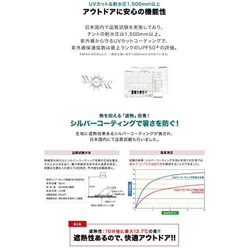 FIELDOOR ワンタッチテント100 フライシート付  ダークブラウン  ＆ アルミテントポール 直径16mm 5本連結/150cm?｜kakinokidou｜06