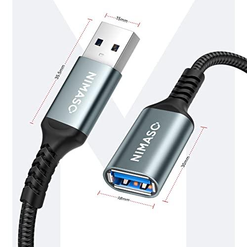 2本入り NIMASO USB 延長ケーブル USB3.0規格 0.5m  タイプAオス - タイプAメス  USB 延長 コード NCA21L390｜kakinokidou｜05