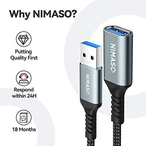 2本入り NIMASO USB 延長ケーブル USB3.0規格 0.5m  タイプAオス - タイプAメス  USB 延長 コード NCA21L390｜kakinokidou｜08