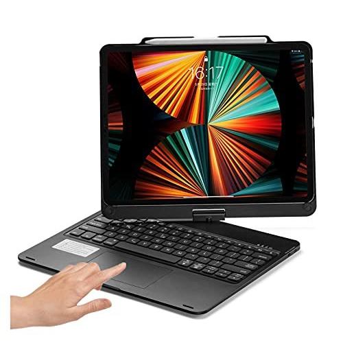 360度回転 iPad Pro 12.9インチ 2021 キーボード タッチパッド搭載 バックライト ケース 一体型 折り畳み iPadPro12.9 第