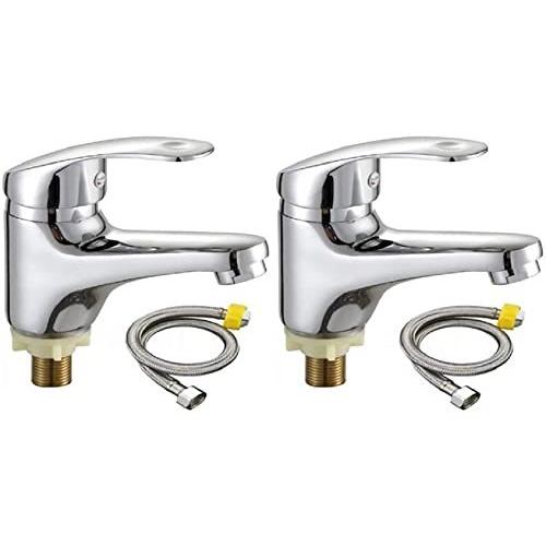 bath&bath 洗面用 トイレ2 手洗い 単水栓 シングルレバー 立水栓 手洗いボウル 洗面台 水道 蛇口 単水栓＋接続ホース×2