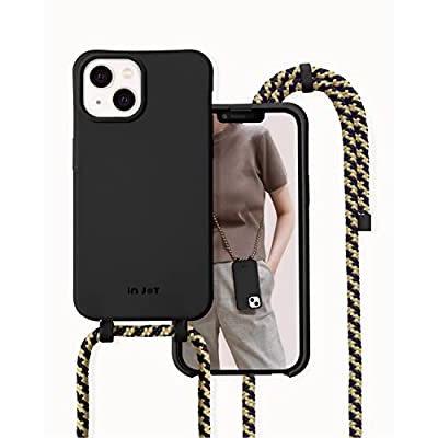 INJOYmall iPhone 13 ケース おしゃれ携帯ケース 人気 取り外し可能 ネックストラップ シリコンカバー ストラップ付?