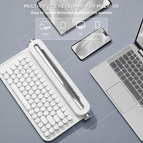 YUNZII ACTTO B305 タイプライターキーボード mac ワイヤレス レトロなブルートゥースキーボード Bluetooth コンパクト｜kakinokidou｜06