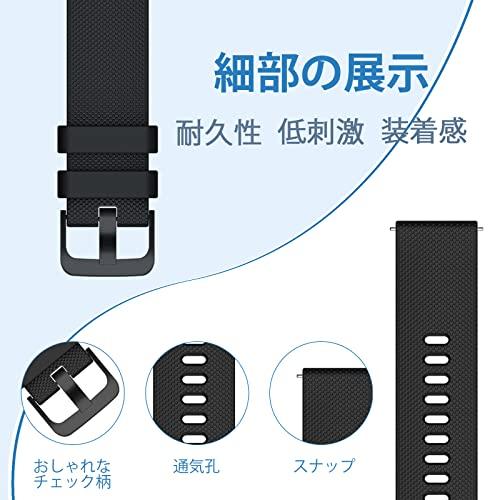 Qosea 時計バンド  18mm, ブラック 時計バンドシリコンバンド 防水時計替えベルト 腕時計 Quick Releaseスマートウォ?｜kakinokidou｜03