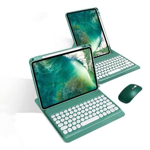 マウス付き iPad Air 第5世代 第4世代 キーボード ケース 縦置き 丸型 