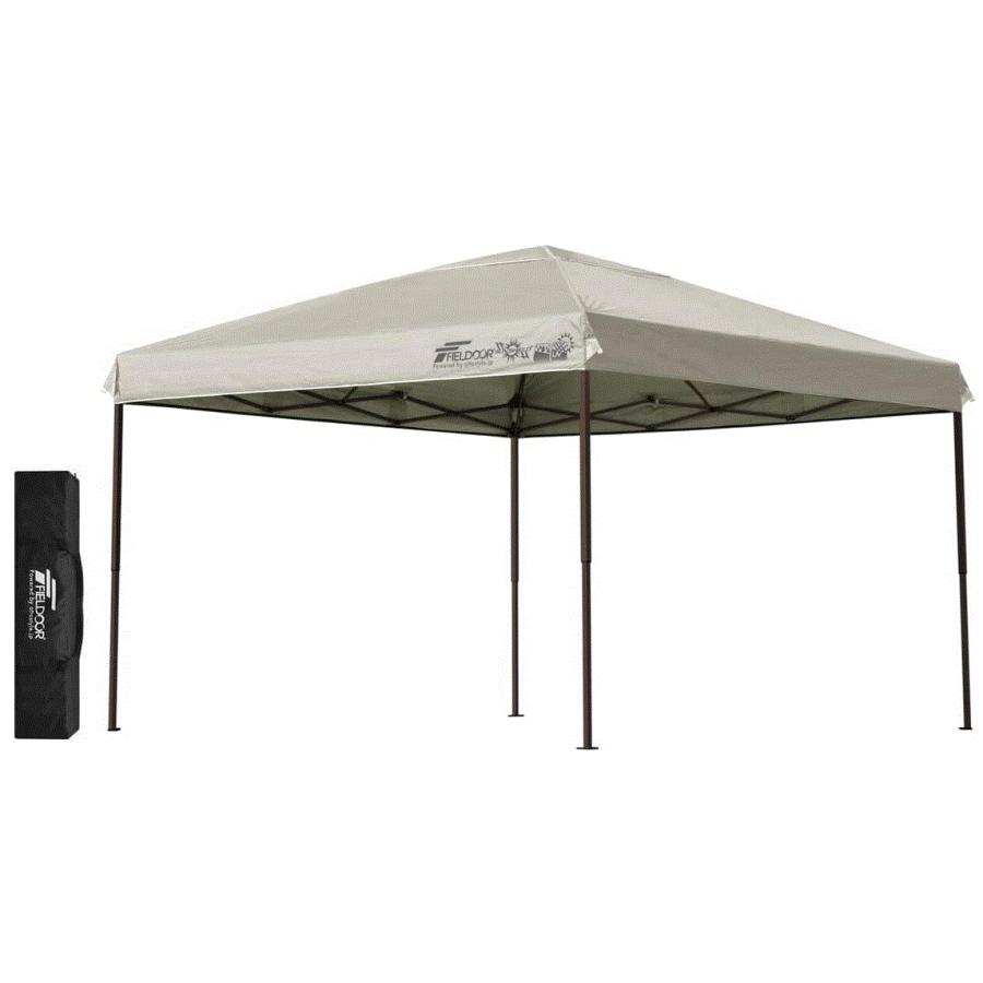 FIELDOOR 組立て簡単 3.0×3.0m ワンタッチタープテント ライトベージュ