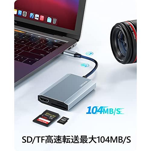 NIMASO USB C ハブ 6-in-1 アダプタ マルチポート 4K HDMI usb ハブ type-c タイプc 急速PD充電 USB3.0 SD TFカード Thunderbolt3 NHB22L631｜kakinokidou｜06